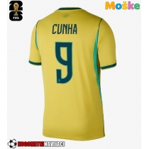 Moške Nogometnih dresov Brazilija Matheus Cunha #9 Domači SP 2026 Kratki rokavi
